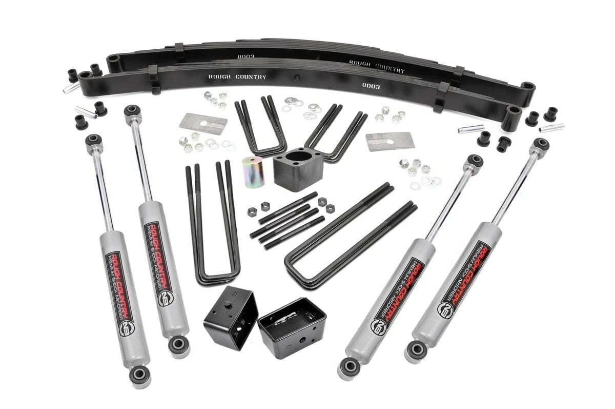 Rough Country 4 Inch Lift Kit - Rear Blocks - Dodge W100 Truck_W200 Truck 4WD (1974-1977) - 306.2